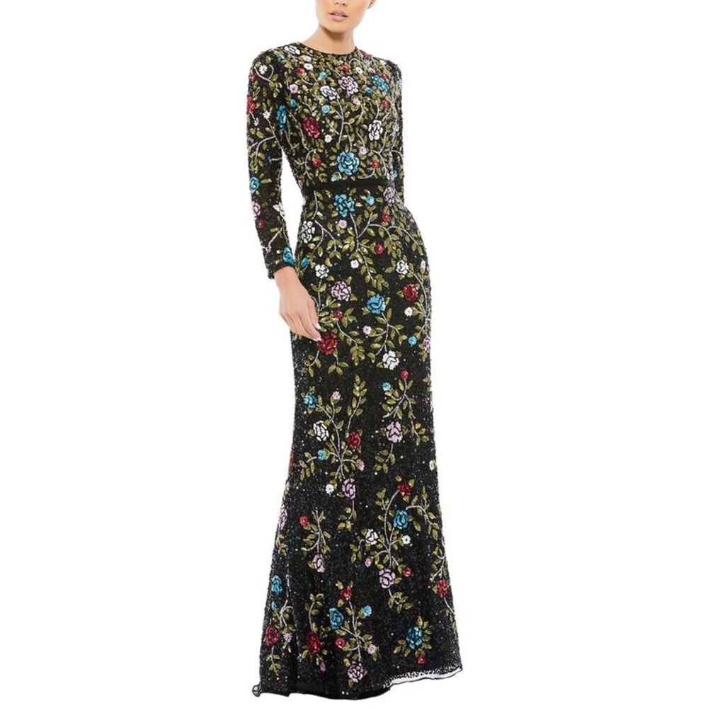 Mac Duggal Womens  Embellished Long Dress